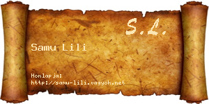 Samu Lili névjegykártya